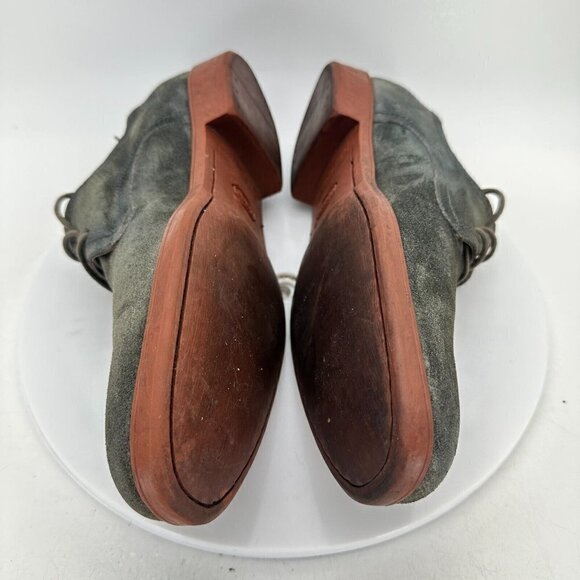 John Varvatos Men Size 7.5 Grey Suede Plain Toe Comfort Derby Dress Shoes - Picture 9 of 15